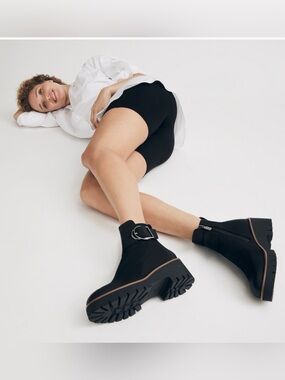 Blondo Black Lug-Sole Waterproof Ankle Boots